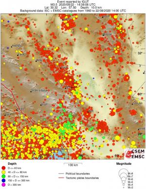 regional historical seismicity