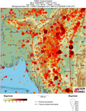 regional magnitude historical seismicity