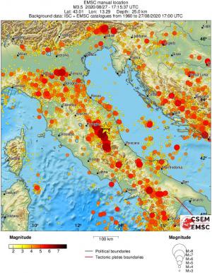 regional magnitude historical seismicity