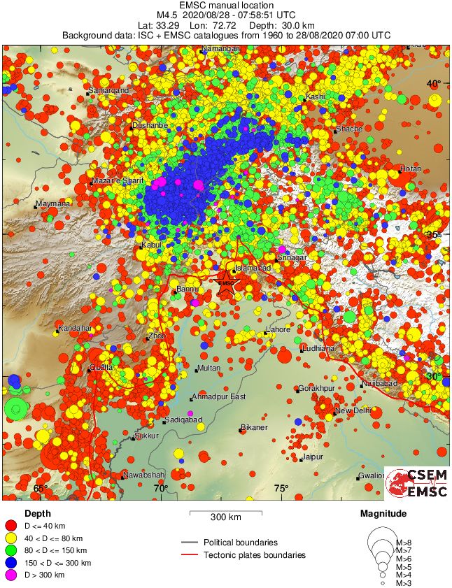 wide historical seismicity