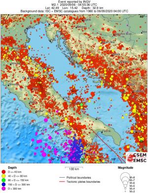 regional historical seismicity