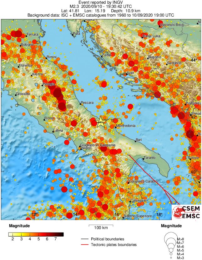 regional magnitude historical seismicity