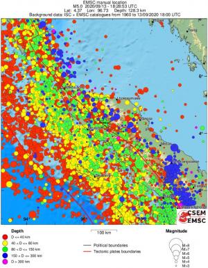 regional historical seismicity