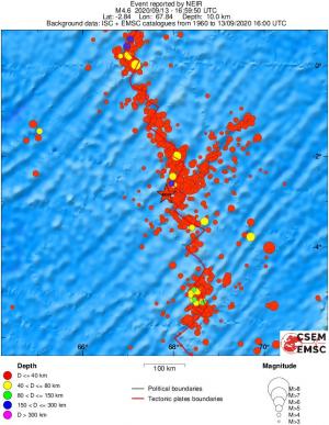 regional historical seismicity