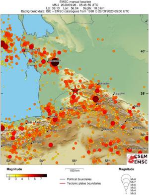regional magnitude historical seismicity