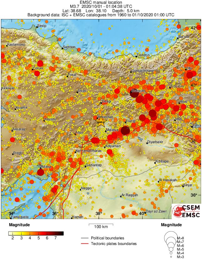 regional magnitude historical seismicity