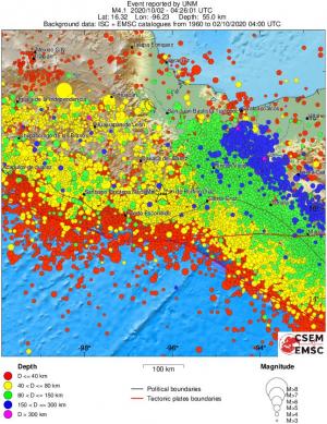 regional historical seismicity