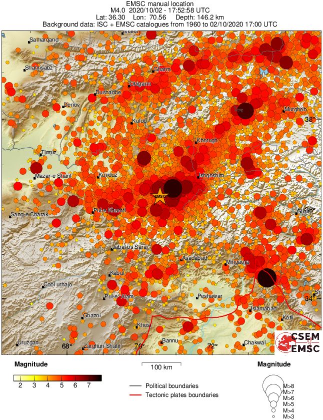 regional magnitude historical seismicity