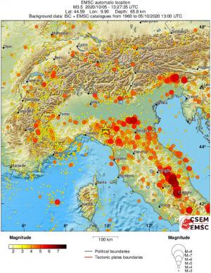regional magnitude historical seismicity