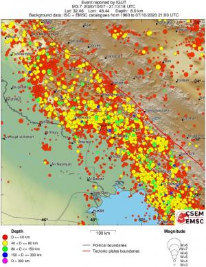 regional historical seismicity