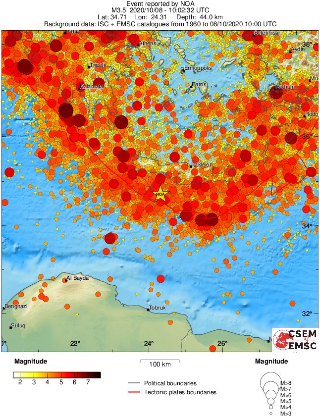 regional magnitude historical seismicity
