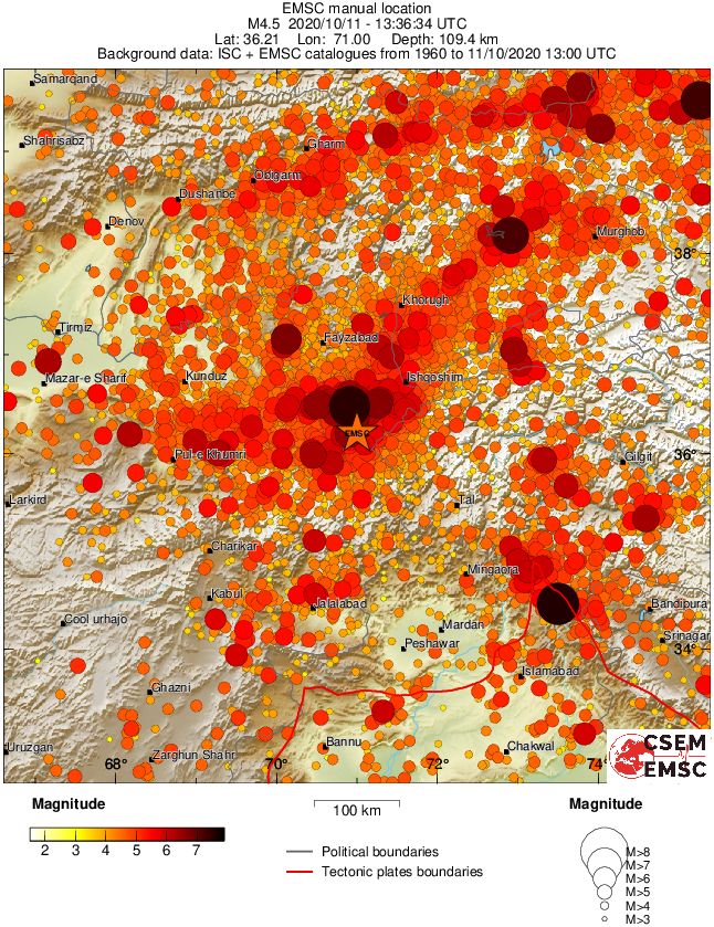 regional magnitude historical seismicity