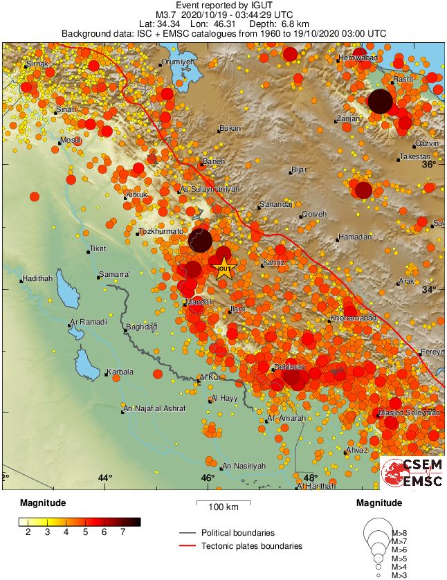 regional magnitude historical seismicity