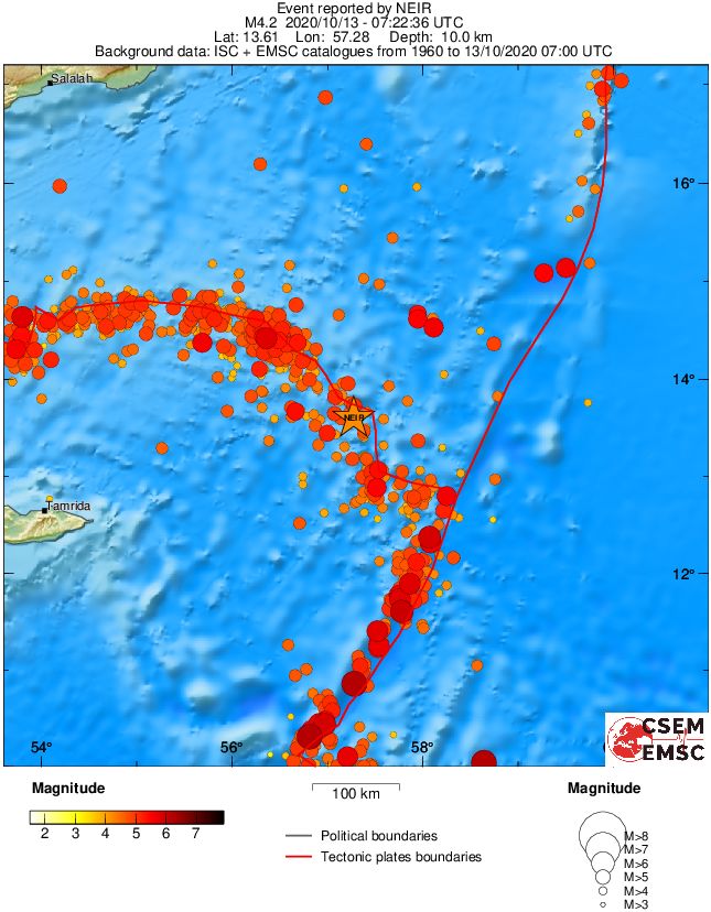regional magnitude historical seismicity
