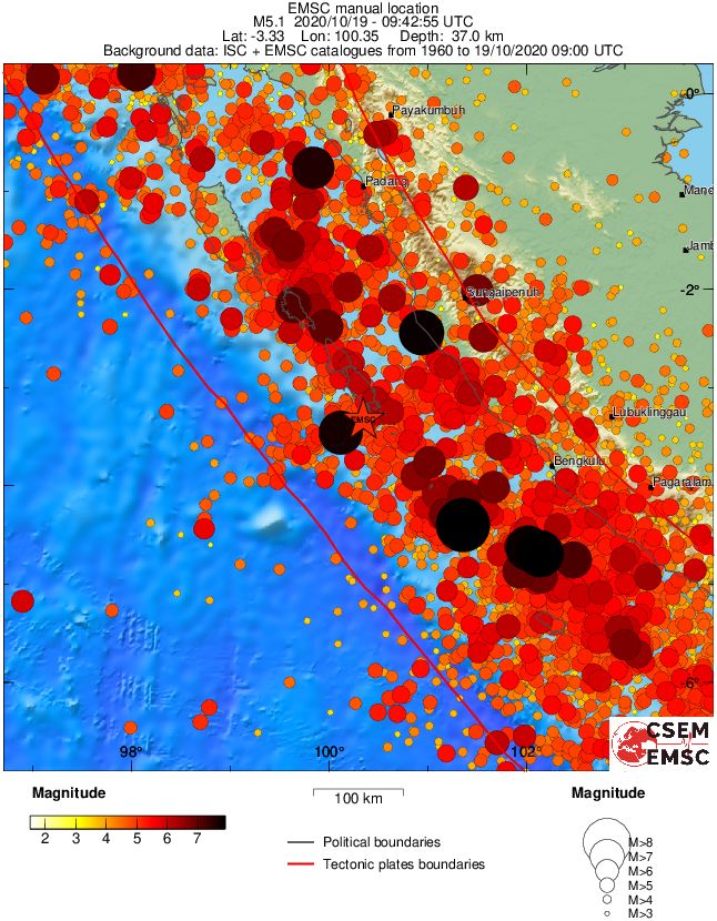 regional magnitude historical seismicity