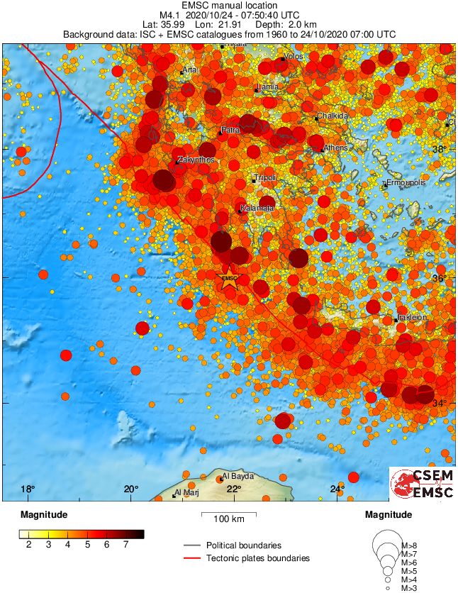 regional magnitude historical seismicity