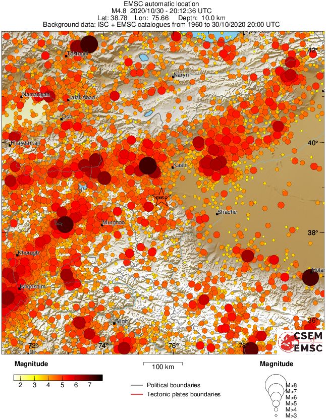 regional magnitude historical seismicity