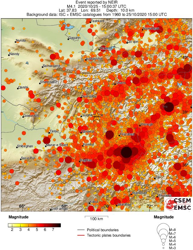 regional magnitude historical seismicity