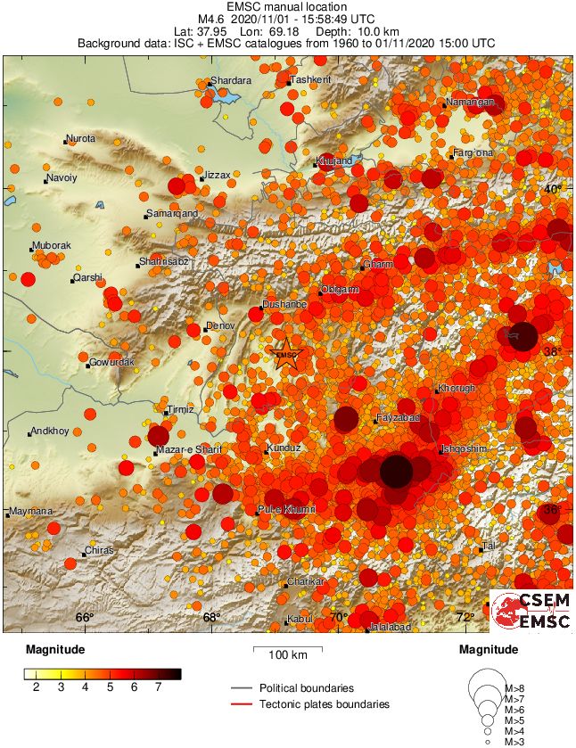 regional magnitude historical seismicity
