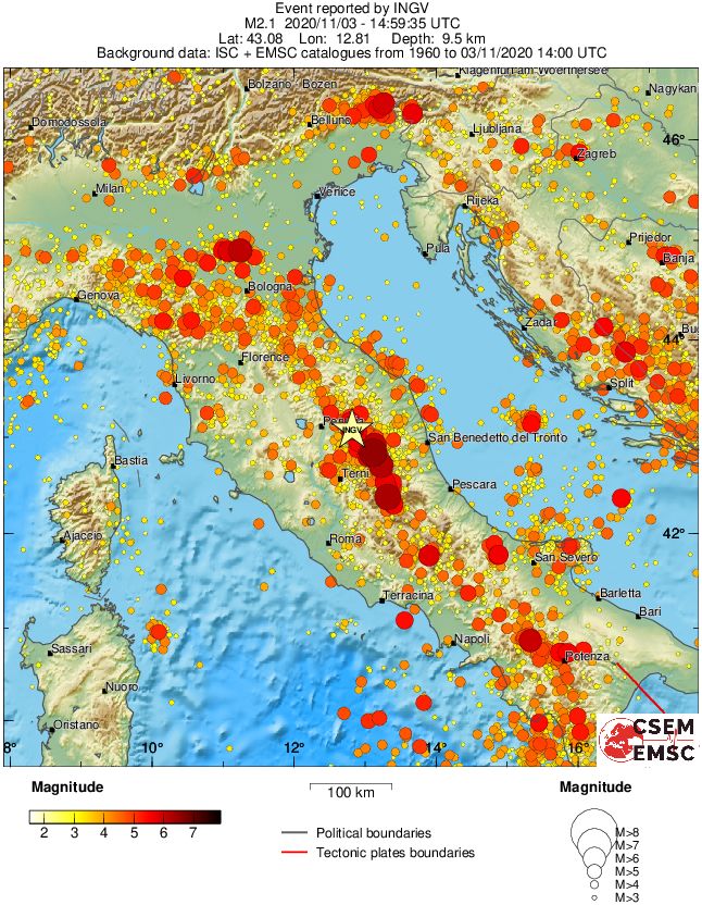 regional magnitude historical seismicity