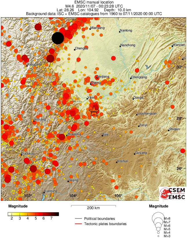 regional magnitude historical seismicity