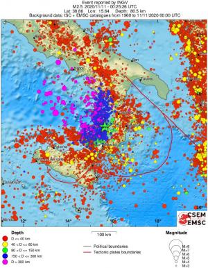 regional historical seismicity