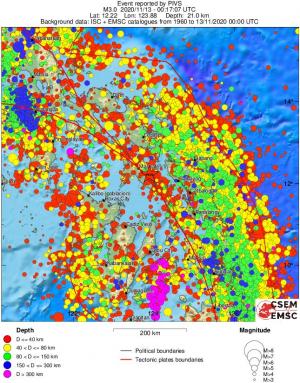 regional historical seismicity