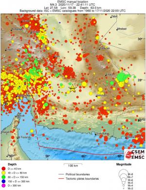 regional historical seismicity