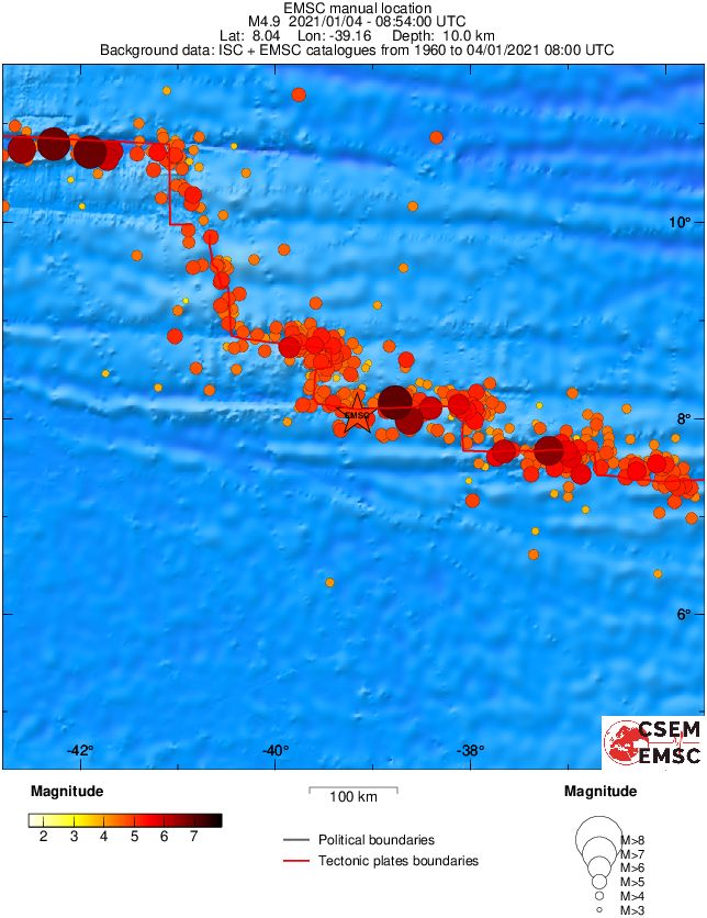 regional magnitude historical seismicity