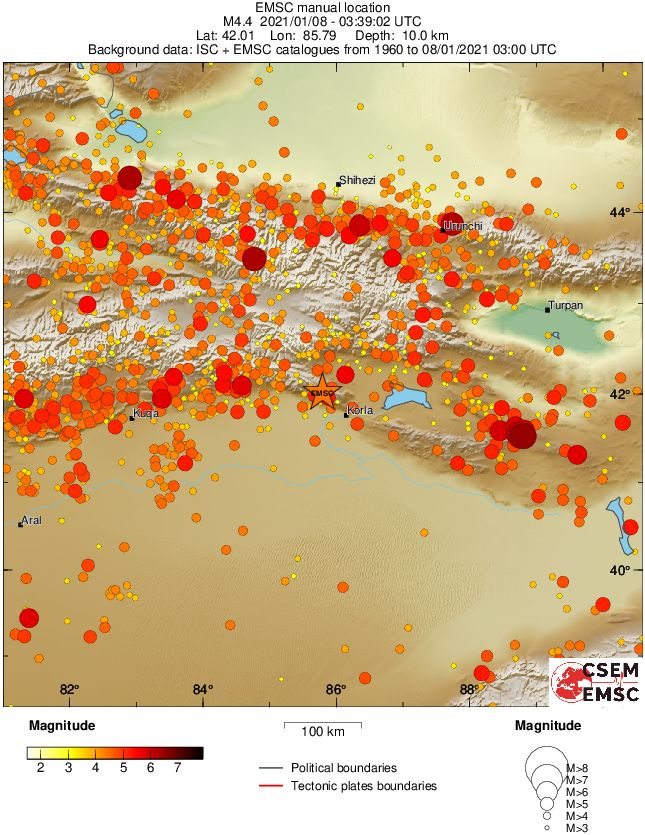 regional magnitude historical seismicity