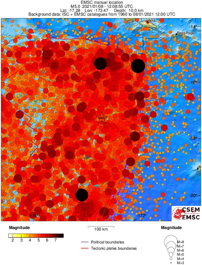 regional magnitude historical seismicity