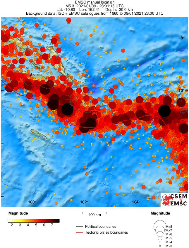 regional magnitude historical seismicity