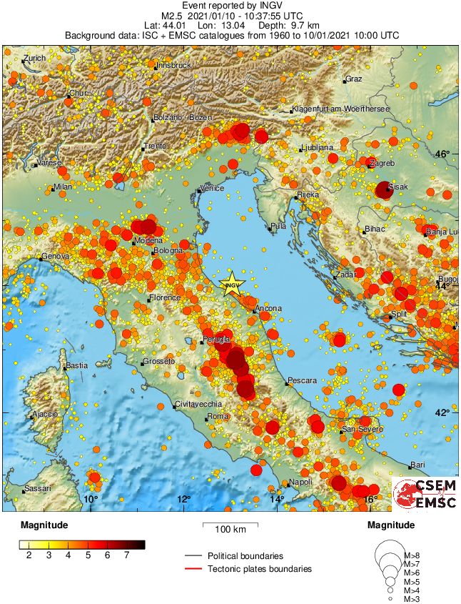 regional magnitude historical seismicity
