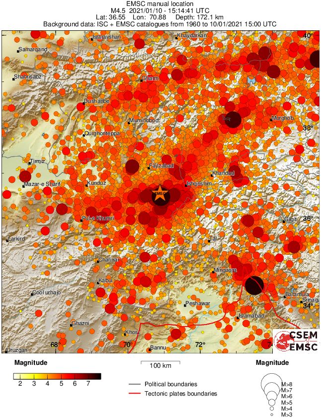 regional magnitude historical seismicity