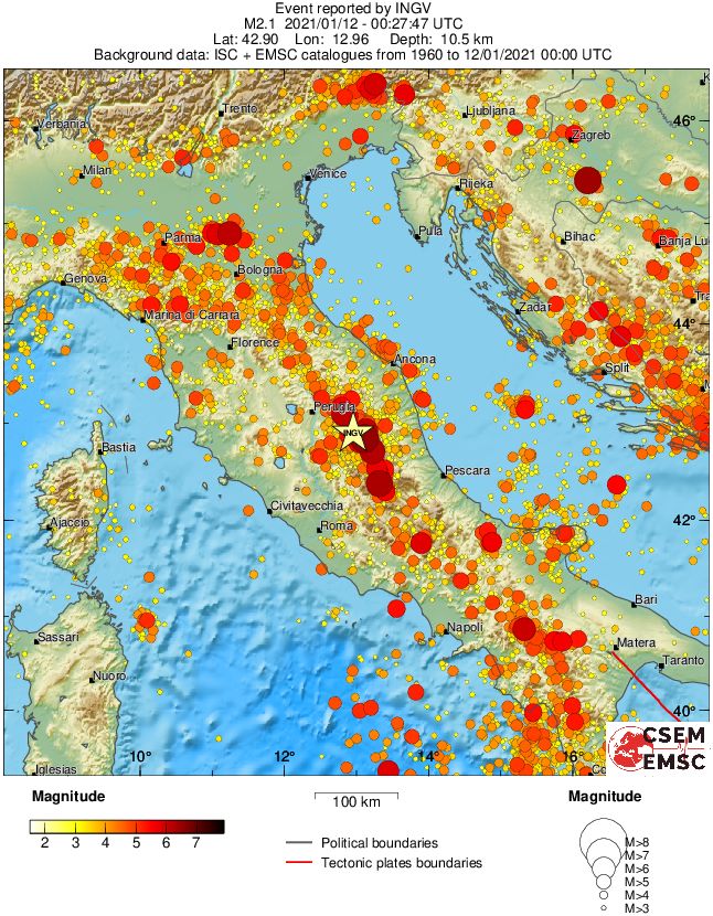 regional magnitude historical seismicity