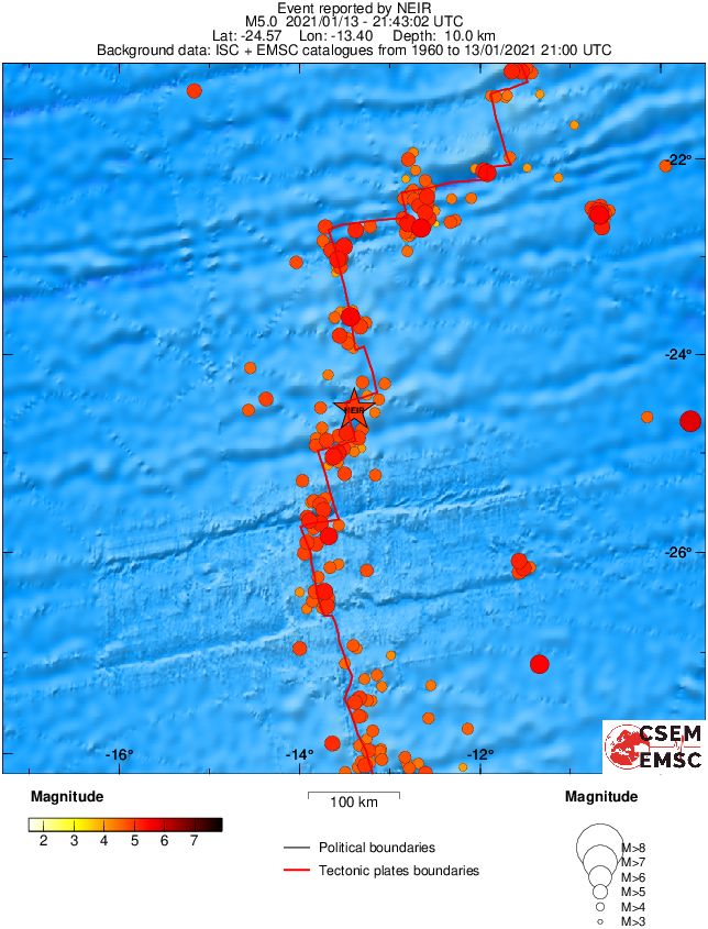 regional magnitude historical seismicity