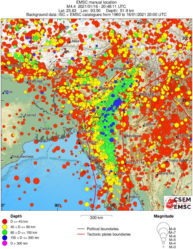 wide historical seismicity