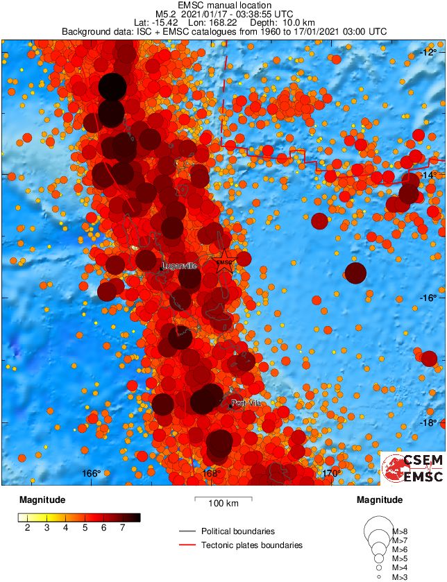regional magnitude historical seismicity