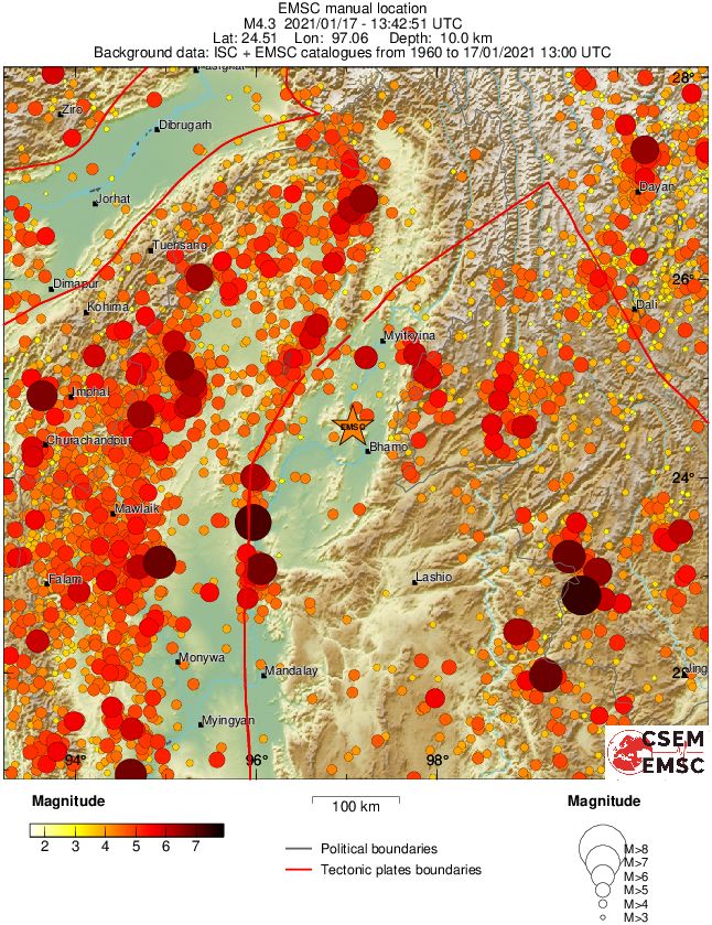 regional magnitude historical seismicity