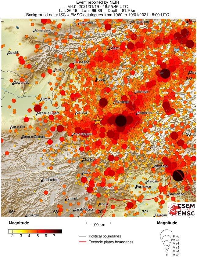 regional magnitude historical seismicity