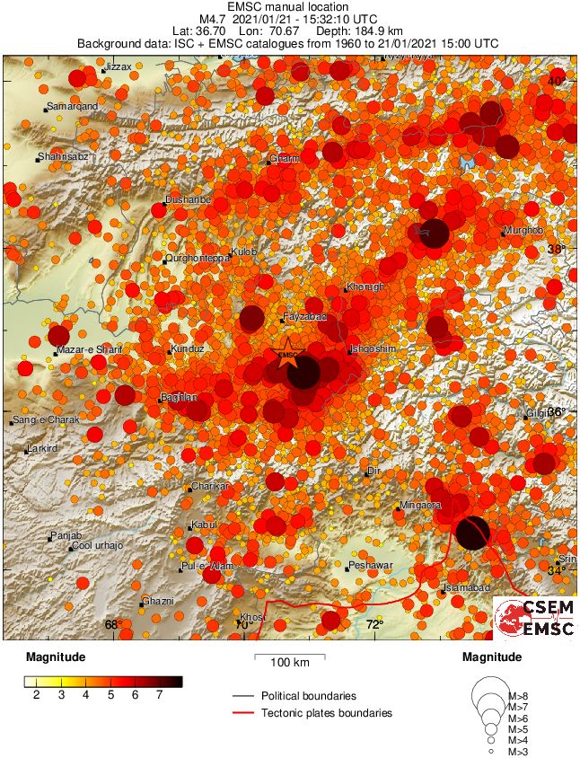 regional magnitude historical seismicity