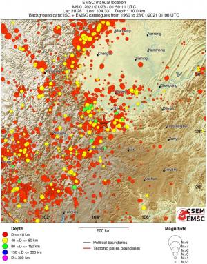 regional historical seismicity