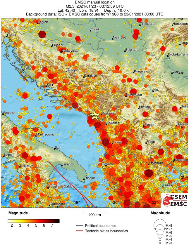 regional magnitude historical seismicity