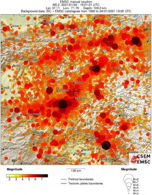 regional magnitude historical seismicity