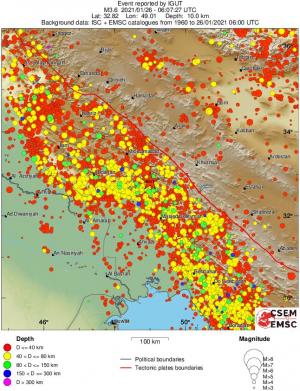 regional historical seismicity