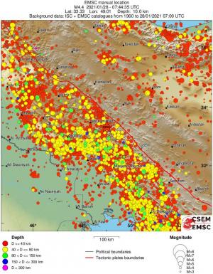 regional historical seismicity