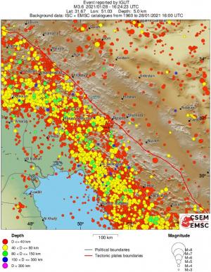 regional historical seismicity