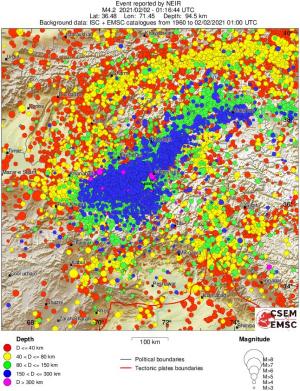 regional historical seismicity
