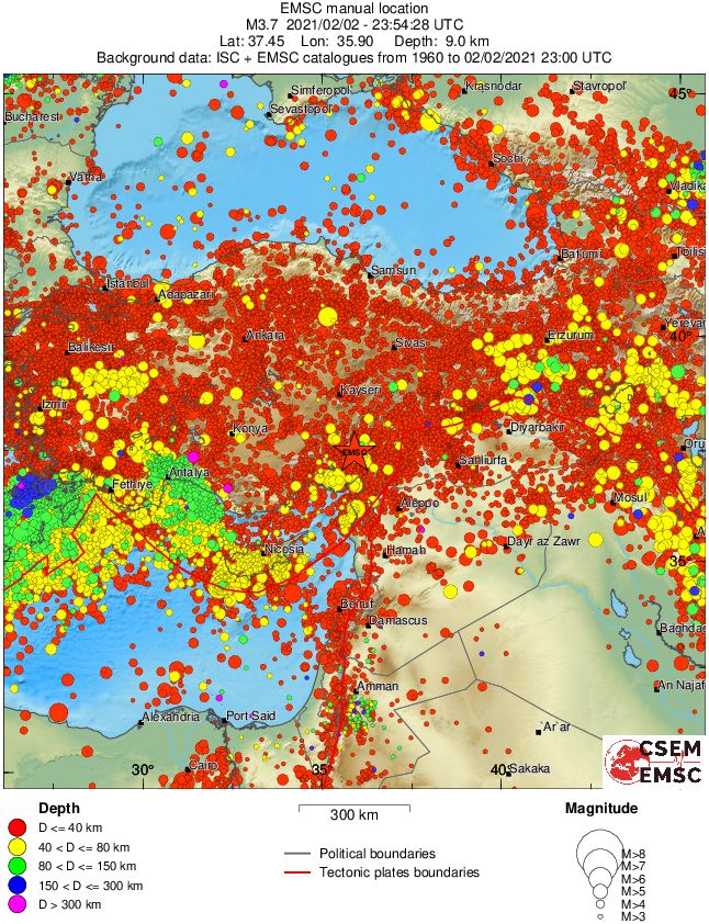 wide historical seismicity