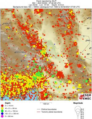 regional historical seismicity